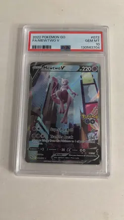 Mewtwo V 072/078 Alternate Full Art PSA 10 TCG Pokemon GO - Image 1