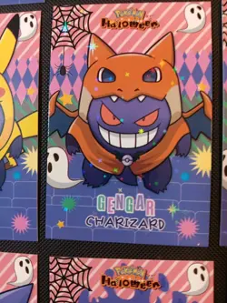 GENGAR PONCHO SET POKEMON DATABASE HALLOWEEN SET STAR HOLO PERU US SELLER - Image 2