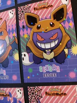 GENGAR PONCHO SET POKEMON DATABASE HALLOWEEN SET STAR HOLO PERU US SELLER - Image 3