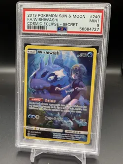 Pokemon Cosmic Eclipse - Wishiwashi Full Art Secret Rare 240/236 - PSA 9 Mint - Image 1