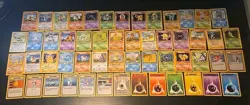 LP/MP Pokemon Base Set Partially Complete Uncommon Common Pikachu Wartortle WOTC - Image 1