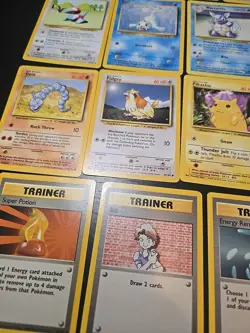 LP/MP Pokemon Base Set Partially Complete Uncommon Common Pikachu Wartortle WOTC - Image 4