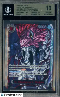 2025 One Piece OP13 Special Alt Art Demon God #080 Ethanbaron V. Nusjuro BGS 10 - Image 1