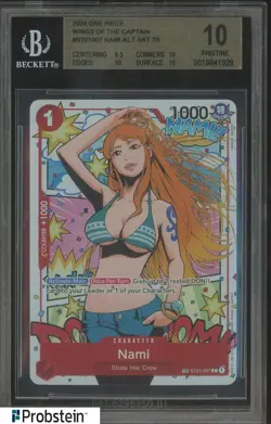 One Piece Nami ST01-007 Wings of The Captain Alt Art Treasure Rare BGS 10 2024 - Image 1