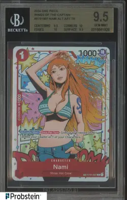 One Piece Nami ST01-007 Wings of The Captain Alt Art Treasure Rare BGS 9.5 2024 - Image 1