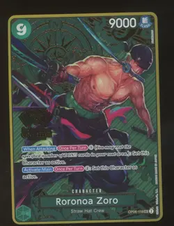 One Piece English OP06-118 Roronoa Zoro 2nd Anniversary Set Secret Rare - Image 1
