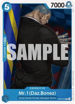 Mr.1(Daz.Bonez) OP09-055 English Emperors In New World One Piece Card Game - Image 1