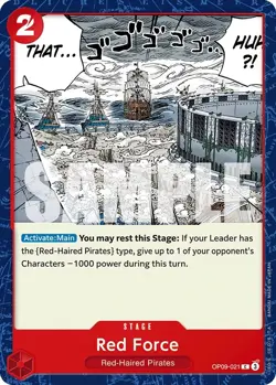 Red Force OP09-021 English Common Emperors In New World One Piece Card Game - Image 1