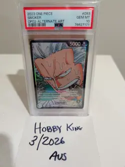 PSA 10 One Piece Paramount war SMOKER OP-02 Alt art leader - Image 1