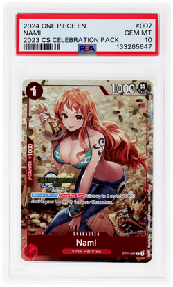 2024 One Piece Promo Nami Championship 2023 Celebration #ST01007 PSA 10 - Image 1
