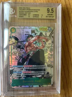 One Piece TCG - MANGA ART PRB 1 RORONOA ZORO 9.5 - Image 1