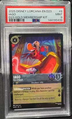 2025 Disney Lorcana -Iago Out of Reach- D23 2025 Gold Member Exclusive card - Image 1