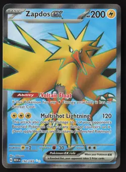 Zapdos ex - 192/165 - Ultra Rare - Scarlet & Violet 151 - Pokemon Card - LP - Image 1