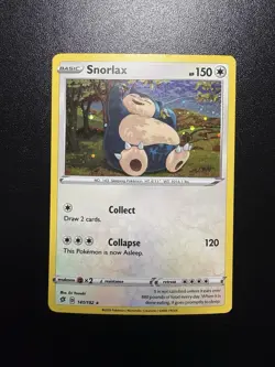 Snorlax Rebel Clash With A Swirl Cosmos Holo Nm-Lp Pokemon Card #141 2020 - Image 3
