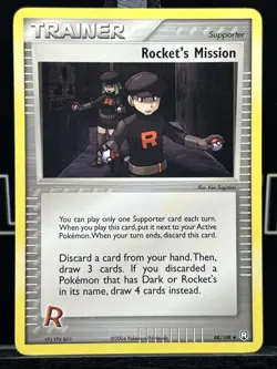 Rocket's Mission 88/109 2004 EX Team Rocket Pokemon Card Trainer - LP - Image 3