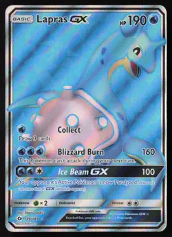 Lapras GX - 139/149 - Ultra Rare - Sun & Moon Base - Pokemon Card - NM/M - Image 1