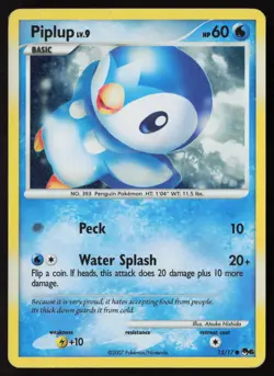 Piplup - 15/17 - Holo - Pop Series 6 - Pokemon Card - LP - Image 1