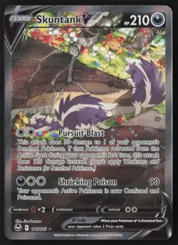 Skuntank V - 181/195 - Alternate Art - Silver Tempest - Pokemon Card - NM/M - Image 1