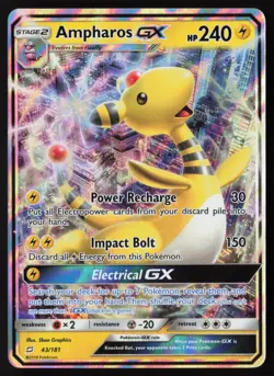 Ampharos GX - 43/181 - Ultra Rare - Team Up - Pokemon Card - NM/M - Image 1
