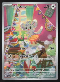 Minccino - 182/162 - Illustration Rare - Temporal Forces - Pokemon Card - NM/M - Image 1