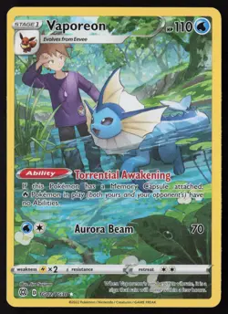Vaporeon - TG02/TG30 - Ultra Rare - Brilliant Stars - Pokemon Card - LP - Image 1