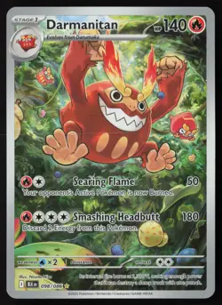 Darmanitan - 098/086 - Illustration Rare - Black Bolt - Pokemon Card - NM/M - Image 1