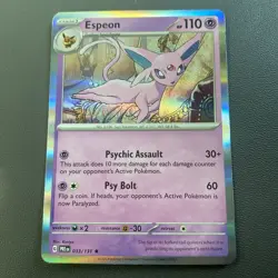 Espeon #033/131 SV: Prismatic Evolutions Holo Rare Pokemon Card NM - Image 1