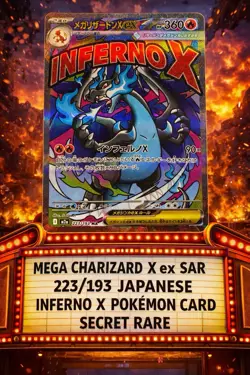 Mega Charizard X ex SAR 223/193 Japanese Inferno X Pokemon Card Secret Rare 🇺🇸 - Image 1