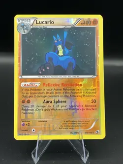(NM) Lucario Reverse Holo 80/113 Legendary Treasures Pokemon TCG Card 317c-11 - Image 1