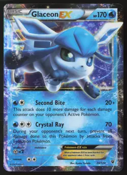 Glaceon EX - 20/124 - Double Rare - XY Fates Collide - Pokemon Card - LP - Image 1