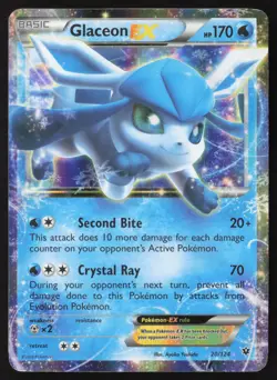 Glaceon EX - 20/124 - Ultra Rare - XY Fates Collide - Pokemon Card - MP - Image 1