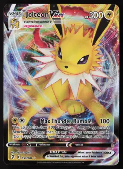 Jolteon Vmax - 051/203 - Ultra Rare - Evolving Skies - Pokemon Card - NM/M - Image 1