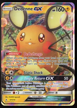 Dedenne GX - 57/214 - Ultra Rare - Unbroken Bonds - Pokemon Card - LP - Image 1