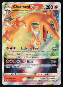 Charizard Vstar - 019/159 - Ultra Rare - Crown Zenith - Pokemon Card - NM/M - Image 1