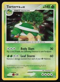 Torterra - 17/130 - Holo - Diamond & Pearl - Pokemon Card - LP - Image 1