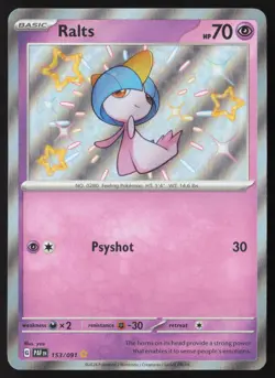 Ralts - 153/091 - Baby Shiny - Paldean Fates - Pokemon Card - LP - Image 1