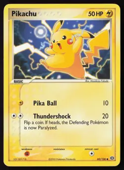 Pikachu - 60/106 - Common - Emerald - Pokemon Card - LP - Image 1