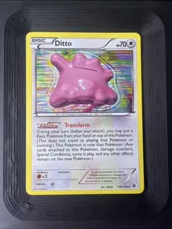 Pokemon TCG Ditto Holo Rare Card 108/149 Boundaries Crossed Lo - Image 1