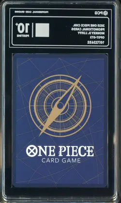 2025 One Piece Chinese Promotional Cards Monkey D Luffy OP07-073 PCG 10 PRISTINE - Image 2