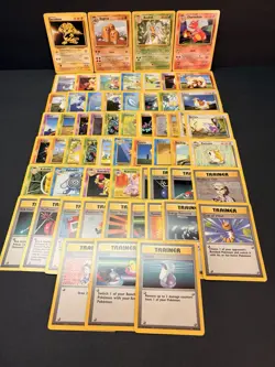 Vintage Pokemon Base Set Starter Lot – 60 Cards – WOTC Base Set - Common Rare - Image 1