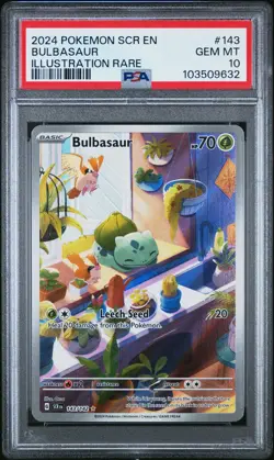 PSA 10 Bulbasaur 143/142 Stellar Crown Illustration Rare Pokemon Card - Image 1
