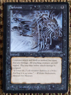 Darkness – Legends (1994) English NM/LP+ | Vintage Old Border Black Instant MTG - Image 1