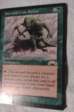 Survival of the Fittest Magic the Gathering Exodus MtG Rare Green Enchantment - Image 3