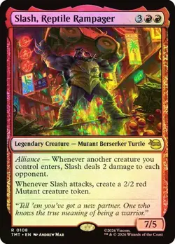 NM Foil Slash, Reptile Rampager, MTG, TMNT, Magic the Gathering, 108 - Image 1