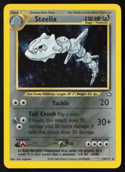Steelix - 15/111 - Holo Rare - Neo Genesis - Pokemon Card - LP - Image 1