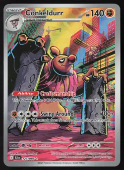 Conkeldurr - 127/086 - Illustration Rare - Black Bolt - Pokemon Card - NM/M - Image 1