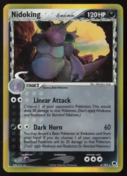 Nidoking - 6/101 - Holo Rare - EX Dragon Frontiers - Pokemon Card - LP - Image 1