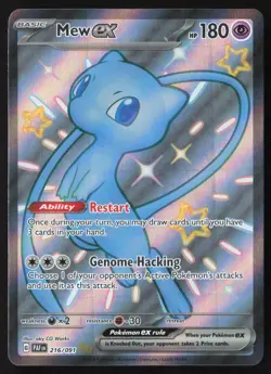 Mew EX - 216/091 - Shiny Ultra Rare - Paldean Fates - Pokemon - NM/M - Image 1