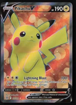 Pikachu V - 157/172 - Ultra Rare - Brilliant Stars - Pokemon Card - NM/M - Image 1