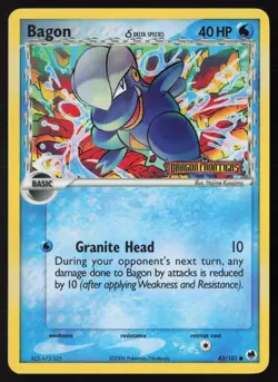 Bagon - 43/101 - Reverse Holo - Dragon Frontiers - Pokemon Card - NM/M - Image 1